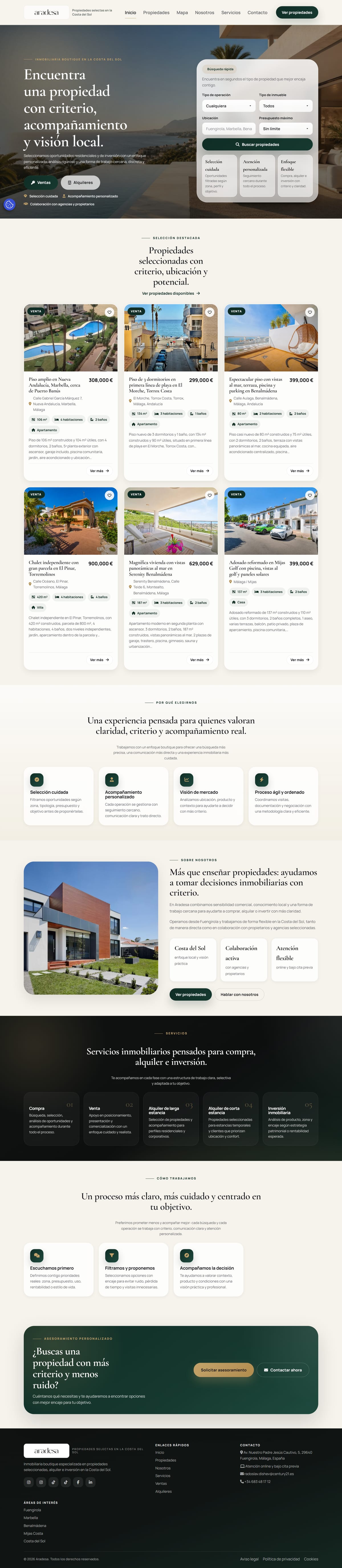 Aradesa — Diseño web Inmobiliaria · Portal