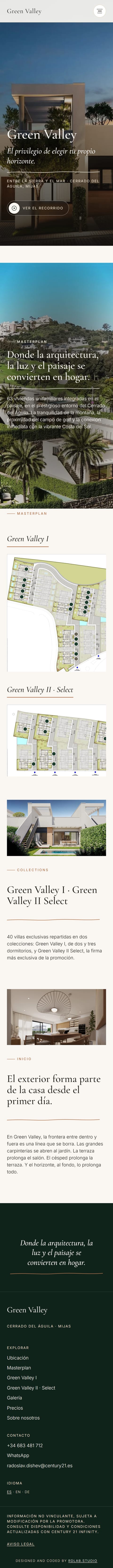 Greeness Homes — versión móvil